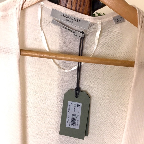 Nwt All Saints Lonia Wrap Cardigan 